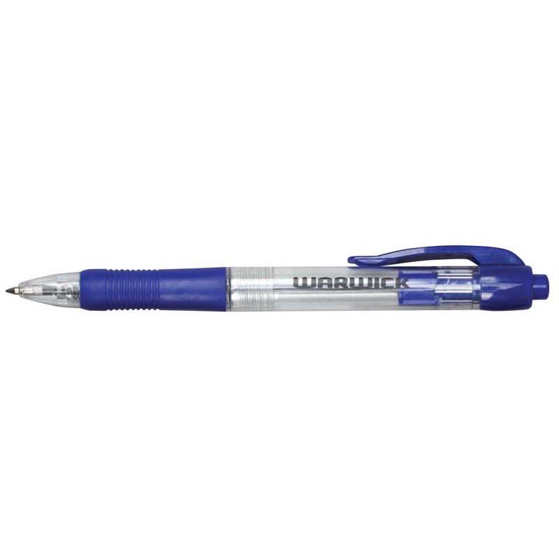 Warwick Pen Ballpoint Blue Retractable 0.7mm Box 12 Comfort Grip