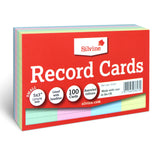 Silvine Record Cards 5x3 Ruled Assorted Colours - Cafe Supply