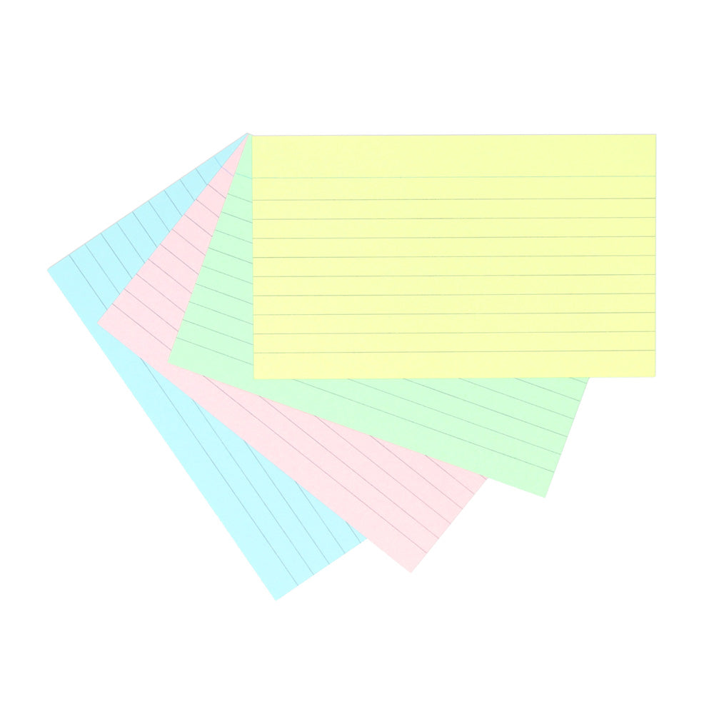 Silvine Record Cards 5x3 Ruled Assorted Colours - Cafe Supply