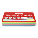 Silvine Record Cards 5x3 Ruled Assorted Colours - Cafe Supply