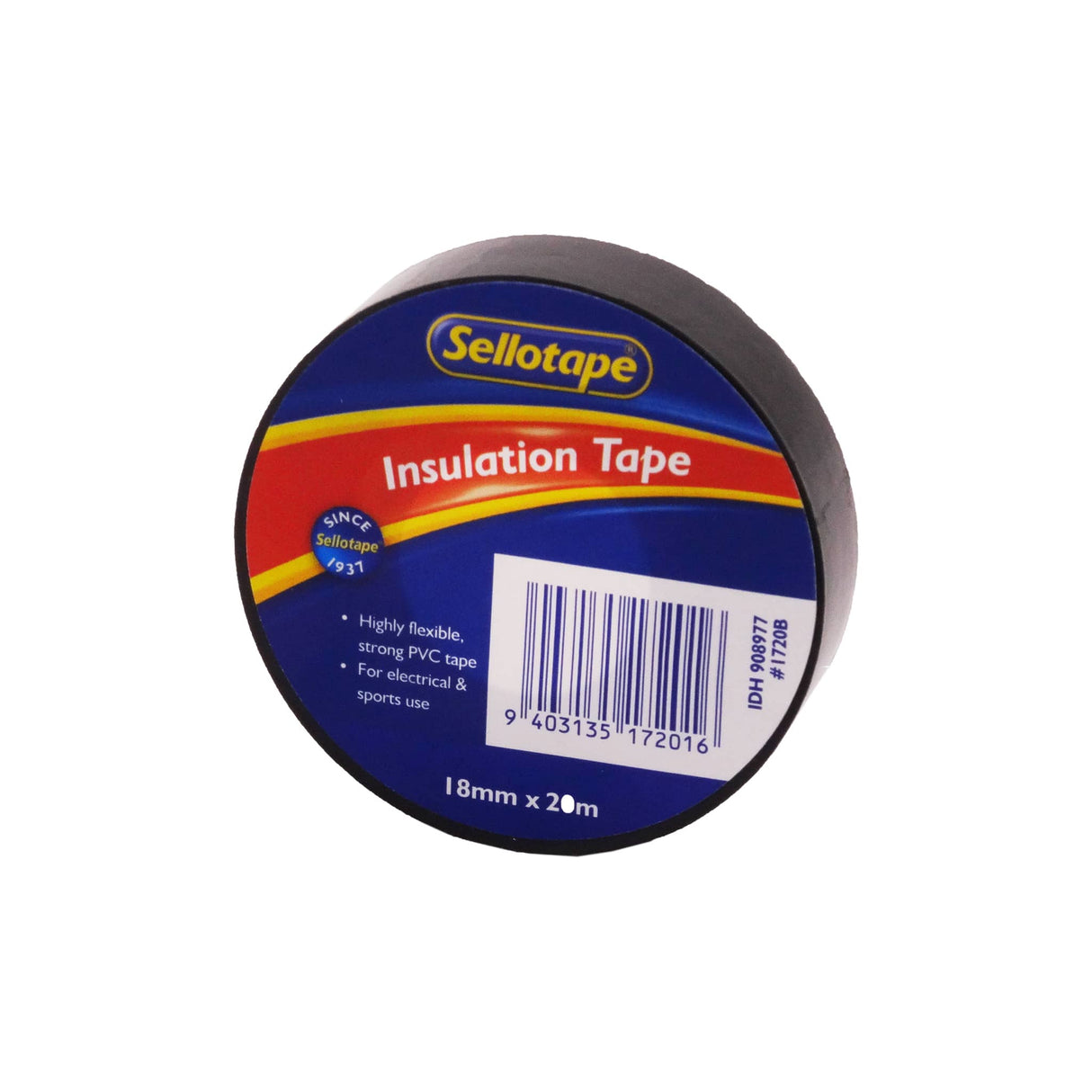 Sellotape 1720B Insulation Black 18mmx20m - Cafe Supply