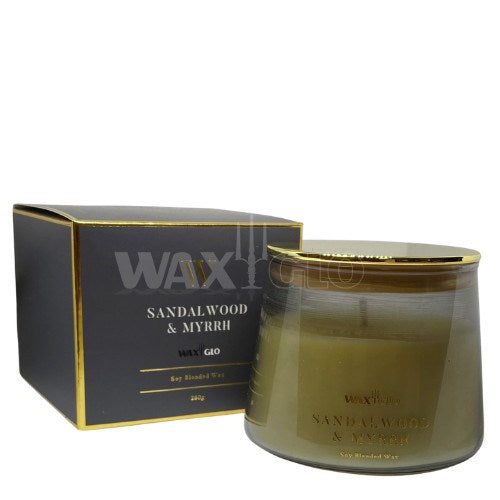 260g Jar Candle 'W' Scented - Sandalwood & Myrrh