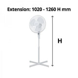 Nero 40cm White Pedestal Fan