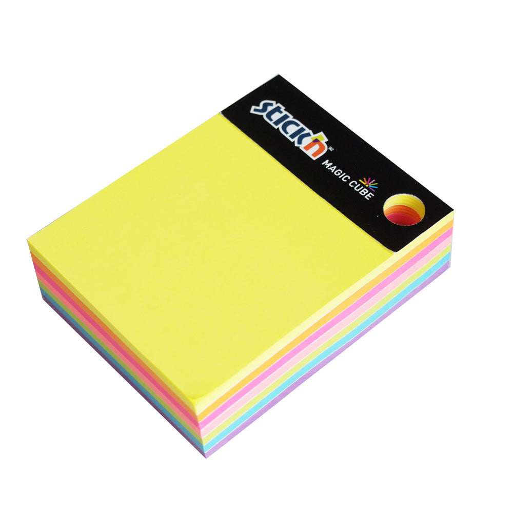 Stick'n Magic Cube 76x101mm 280 Sheet Neon Rainbow