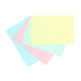 Silvine Record Cards 6x4 Ruled Assorted Colours - Cafe Supply