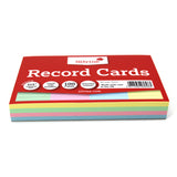 Silvine Record Cards 6x4 Ruled Assorted Colours - Cafe Supply