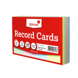 Silvine Record Cards 6x4 Ruled Assorted Colours - Cafe Supply