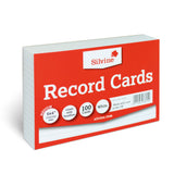 Silvine Record Cards 6x4 Ruled White - Cafe Supply