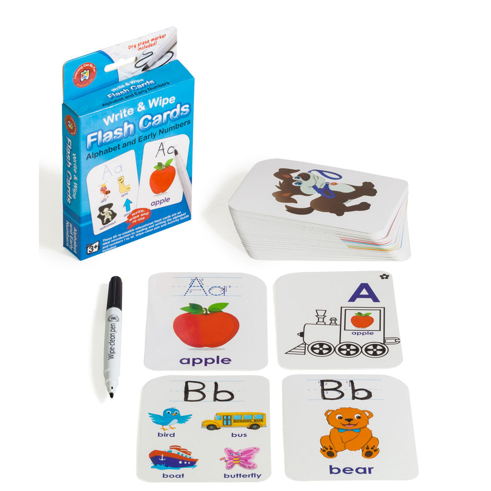 LCBF Write & Wipe Flashcards Alphabet w/Marker