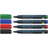 Schneider Permanent marker Maxx 130 assorted Wallet 4 pieces - Cafe Supply