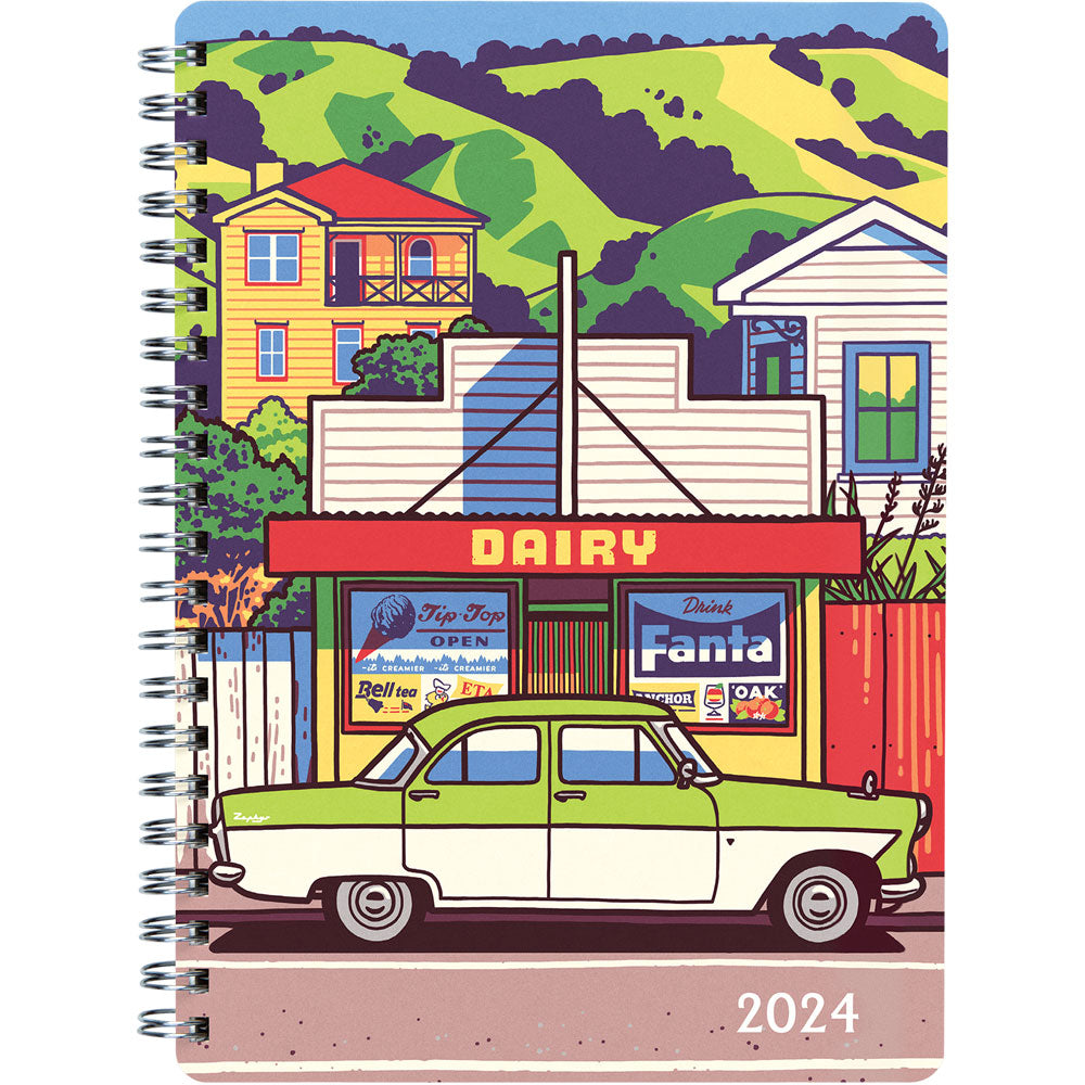 Collins Diary A51 Cities Wiro PP Diary With Note Pad Even Year