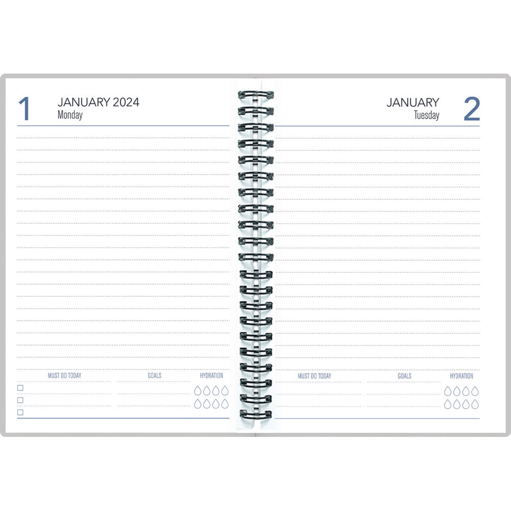 Collins Diary A51 Cities Wiro PP Diary With Note Pad Even Year