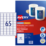 Avery Label L7144 Rectangular 38x21mm 65up 8 Sheets - Cafe Supply