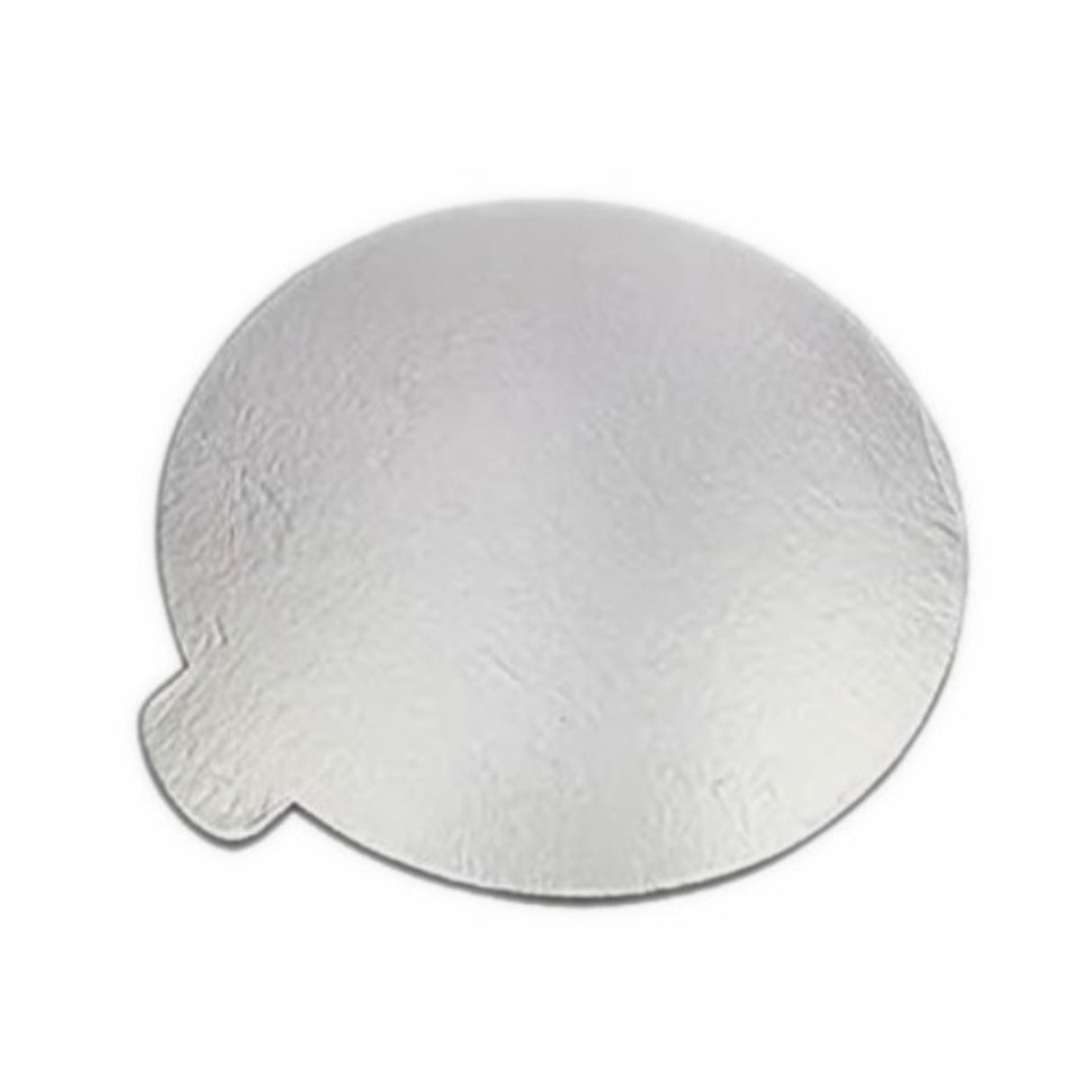 Cake Card 2mm Round with Tab 85mm Silver (100 Bundle)