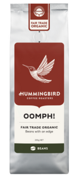 Hummingbird Oomph! Fair Trade Organic Fresh Whole Beans Coffee 200g