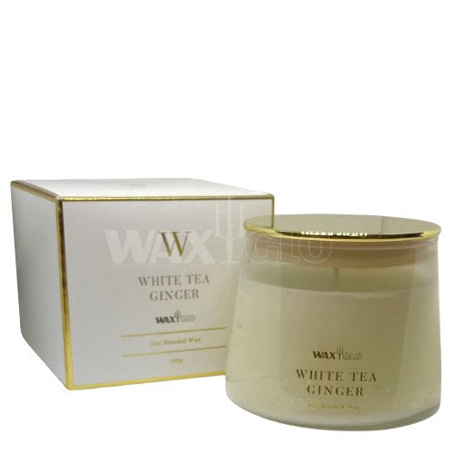 260g Jar Candle 'W' Scented - White Tea Ginger