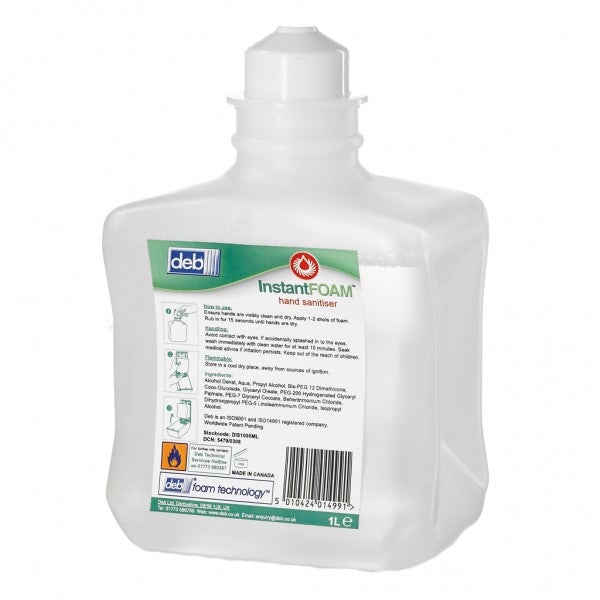 Deb InstantFOAM Hand Sanitiser 1L Cart