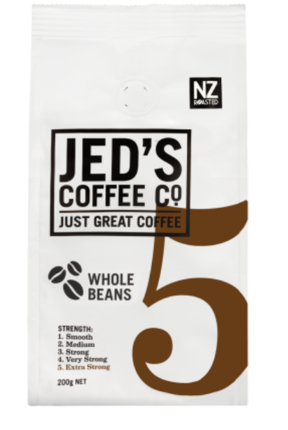 Jed's Coffee Co. #5 Extra Strong Strength Whole Beans Coffee 200g