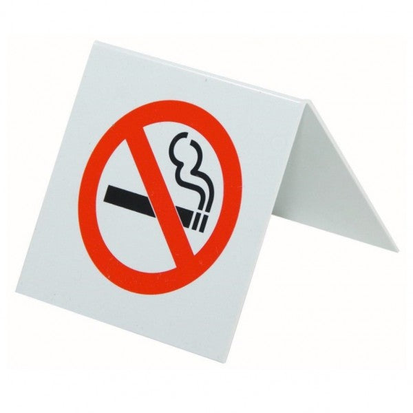 No-Smoking PVC Sign 60x60mm Tent Style