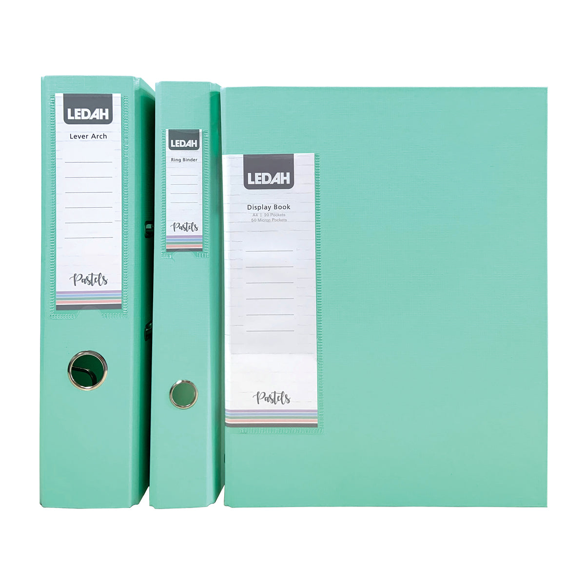 Ledah Pastels Ringbinder Green A4 - Cafe Supply