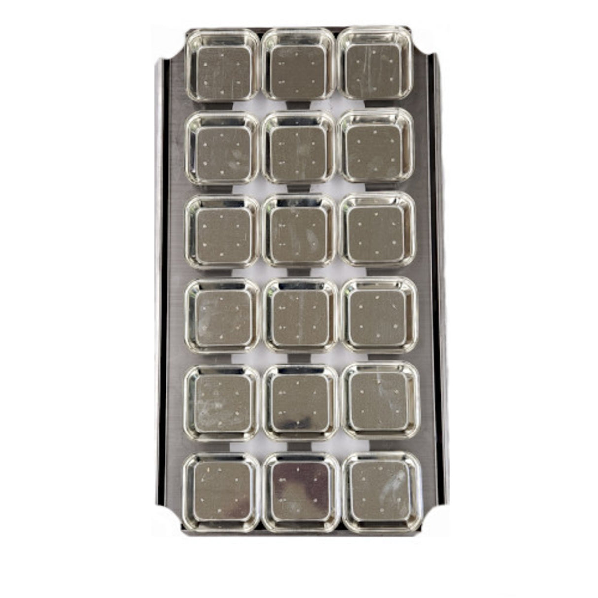 Palletized Pie Tins, (18) Square tins 108x27mm, Tray size 720x405mm