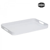 Large White Melamine Tray with Handles