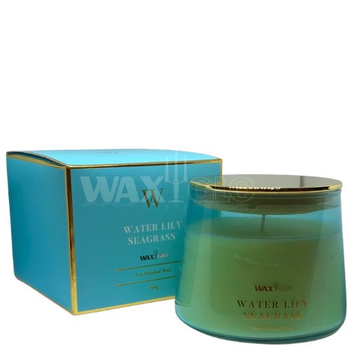 260g Jar Candle 'W' Scented - Water Lily Seagrass