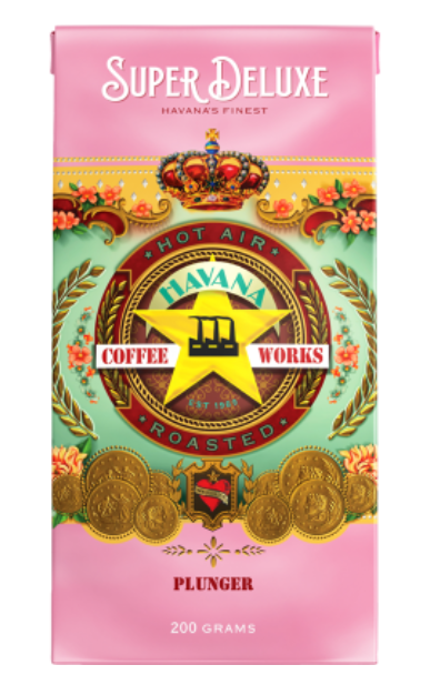 Havana Super Deluxe Plunger Grind Coffee 200g