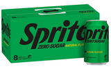 Sprite Zero Sugar Natural Flavour Soft Drink Cans 8 x 330ml