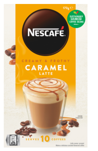 Nescafe Caramel Latte Coffee Sachets 10pk