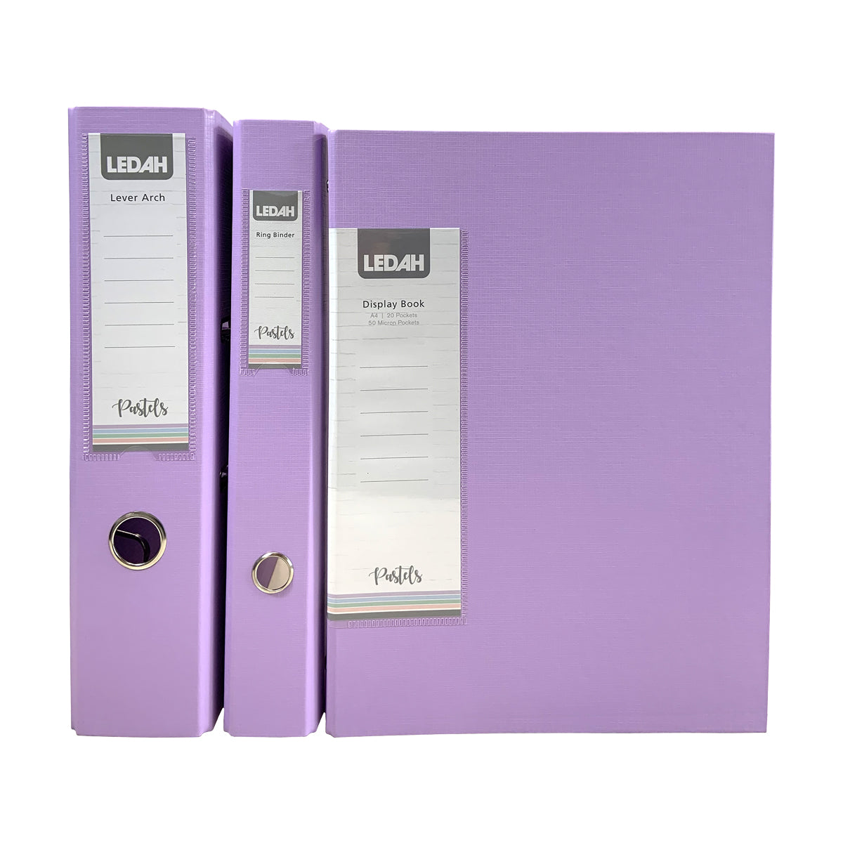 Ledah Pastels Ringbinder Purple A4 - Cafe Supply