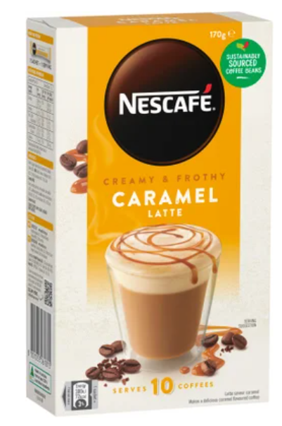 Nescafe Caramel Latte Coffee Sachets 10pk