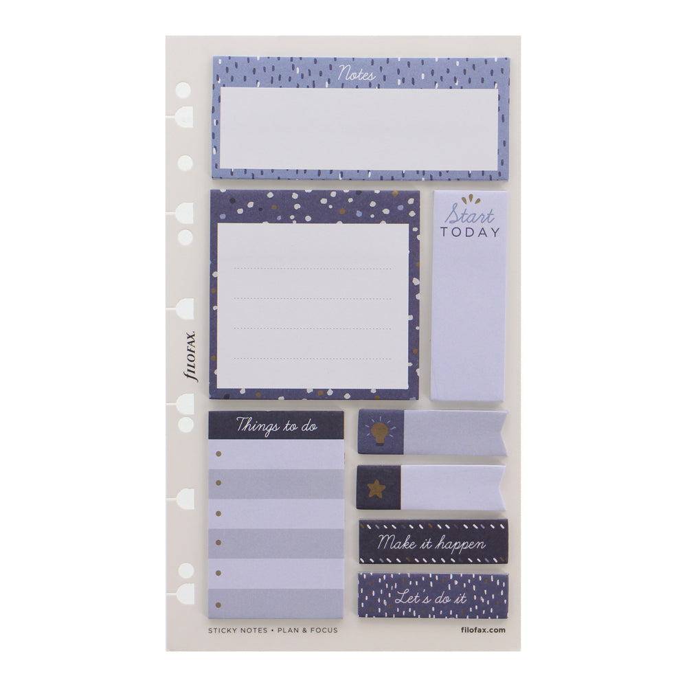 Filofax Indigo Sticky Notes Pack - Cafe Supply