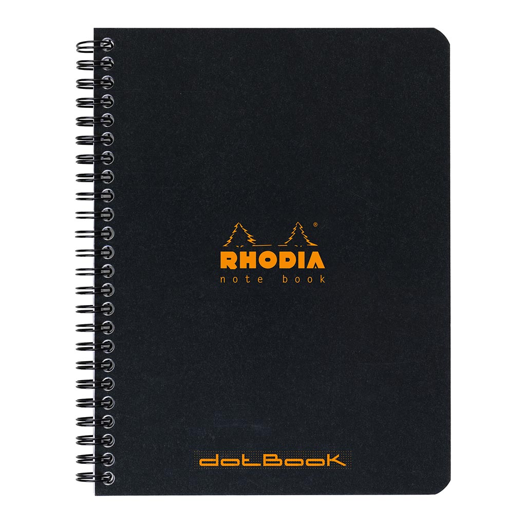 Rhodia Classic Notebook Spiral A5+ Lined Black