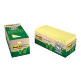 Post-it Greener Rec Notes 654R-24CP-CY 76x76mm Yellow, Pack of 24