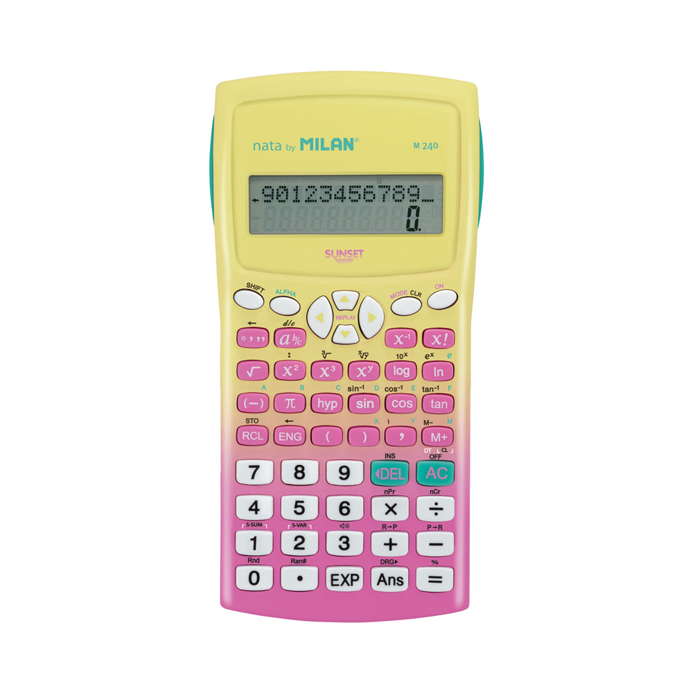 Milan Scientific Calculator Sunset Pink Yellow