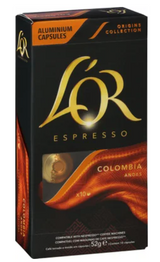 L'OR Espresso Colombia Intensity 8 Coffee Capsules 10pk