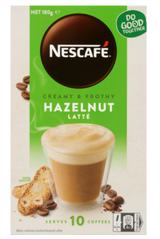 Nescafe Hazelnut Latte Coffee Sachets 10pk