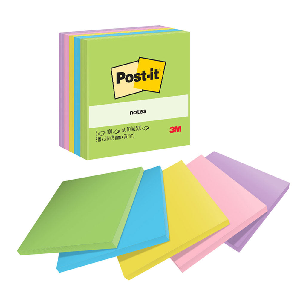 Post-it Notes 654-5AU 76x76mm Floral Fantasy (Jaipur), Pack of 5