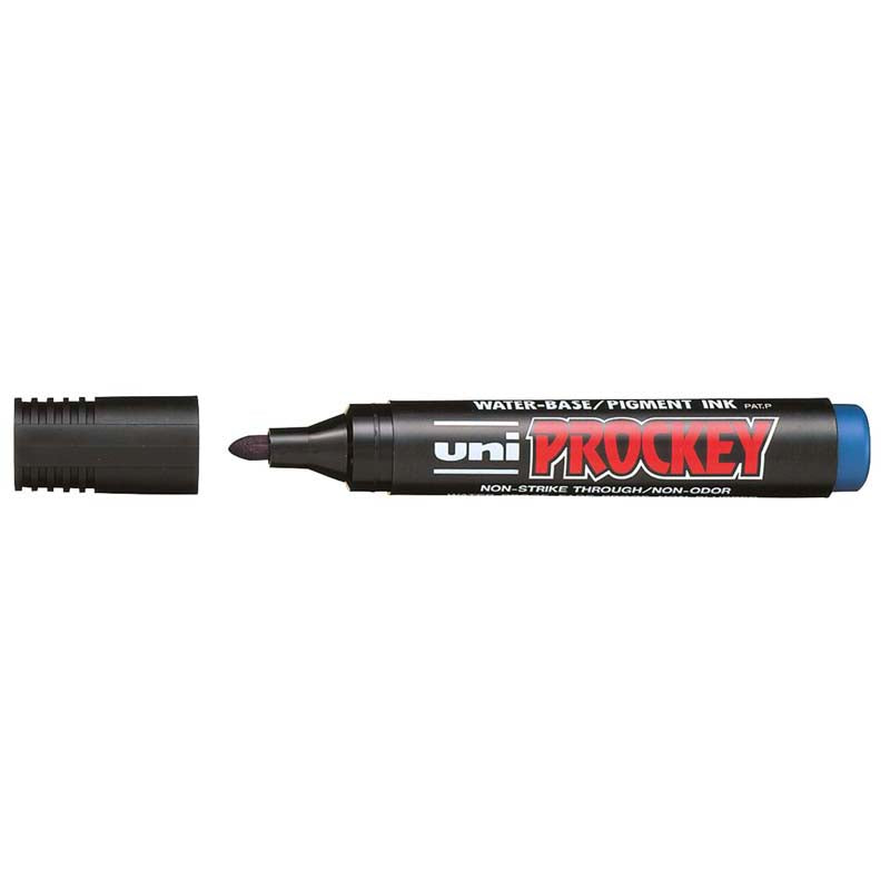 Uni Prockey Marker 1.2mm Bullet Tip Black PM-122 - Cafe Supply