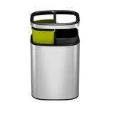 10L Rectangular S/S Silver Recycling Bin