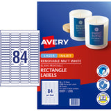 Avery Label L7656 Laser Inkjet 46x11.11m 84up 25 Sheets - Cafe Supply