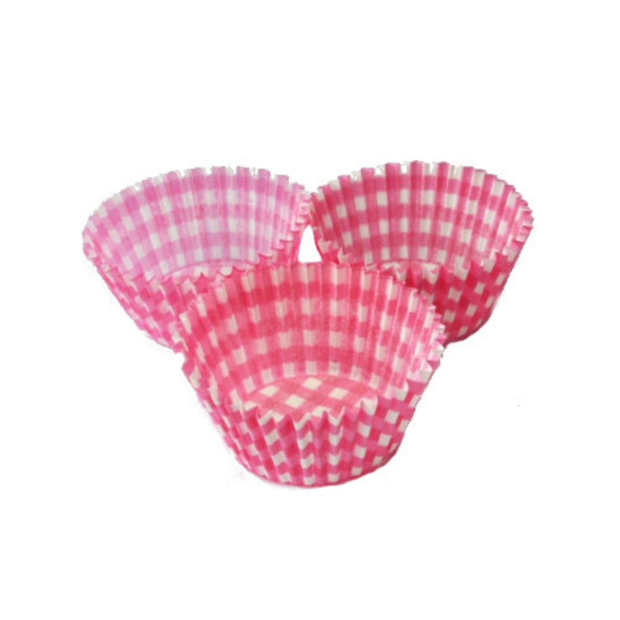 Cupcake Paper Cases Gingham Pink 44x30mm (500)