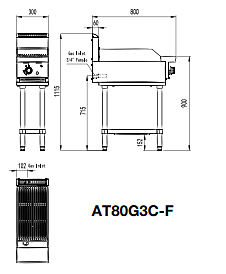 300 MM RADIANT CHAR GRILLS NG AT80G3C-F-NG - Cafe Supply