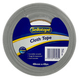 Sellotape 1346S Cloth Tape Silver 48mmx45m - Cafe Supply