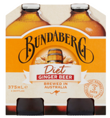 Bundaberg Diet Ginger Beer Bottles 4 x 375ml