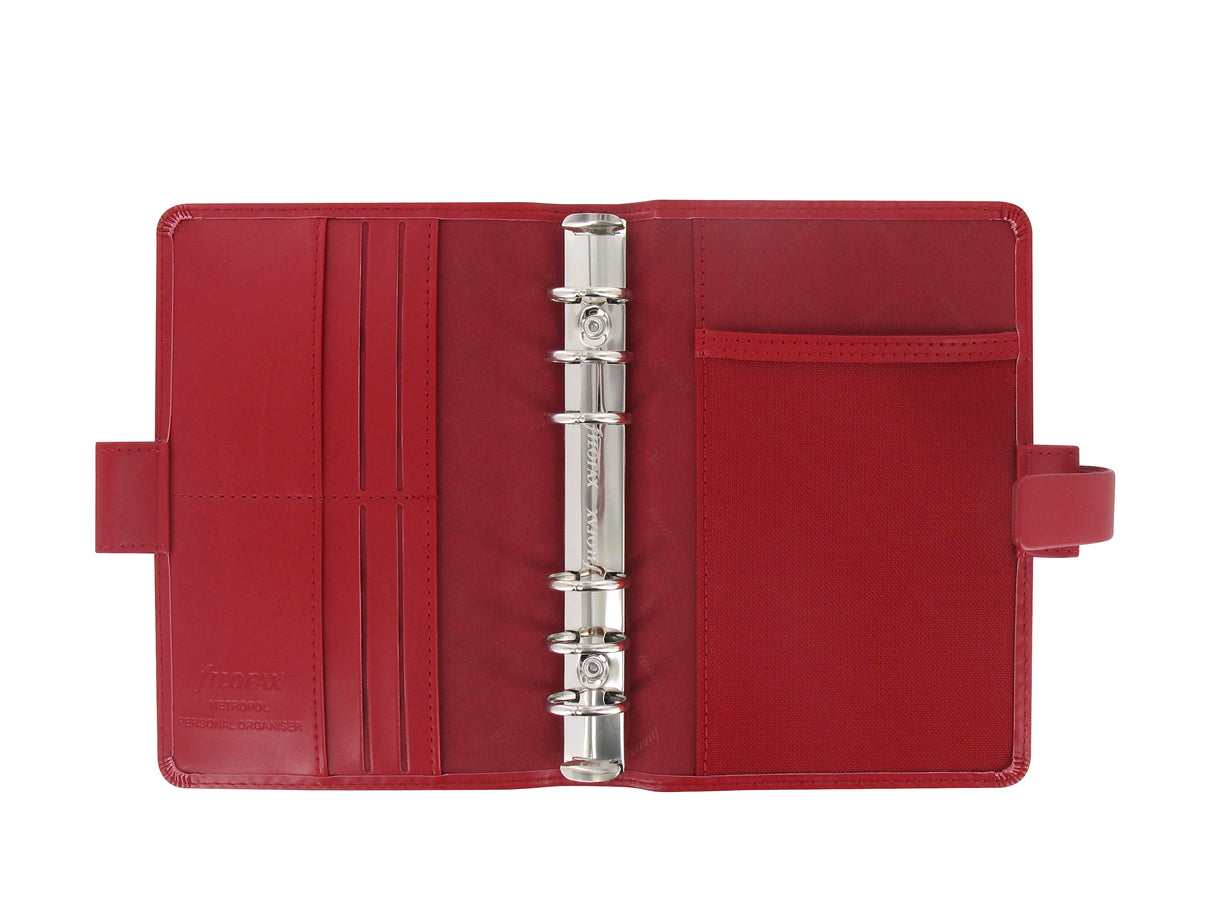 Filofax Organiser Metropol Personal Red - Cafe Supply