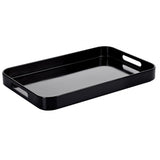 Large Black Melamine Tray with Handles