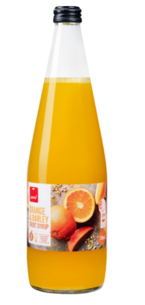 Pams Orange & Barley Fruit Syrup 750ml