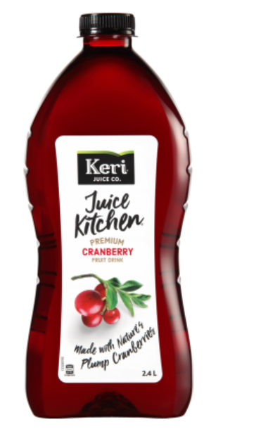 Keri Juice Kitchen Premium Cranberry Fruit Drink 2.4l